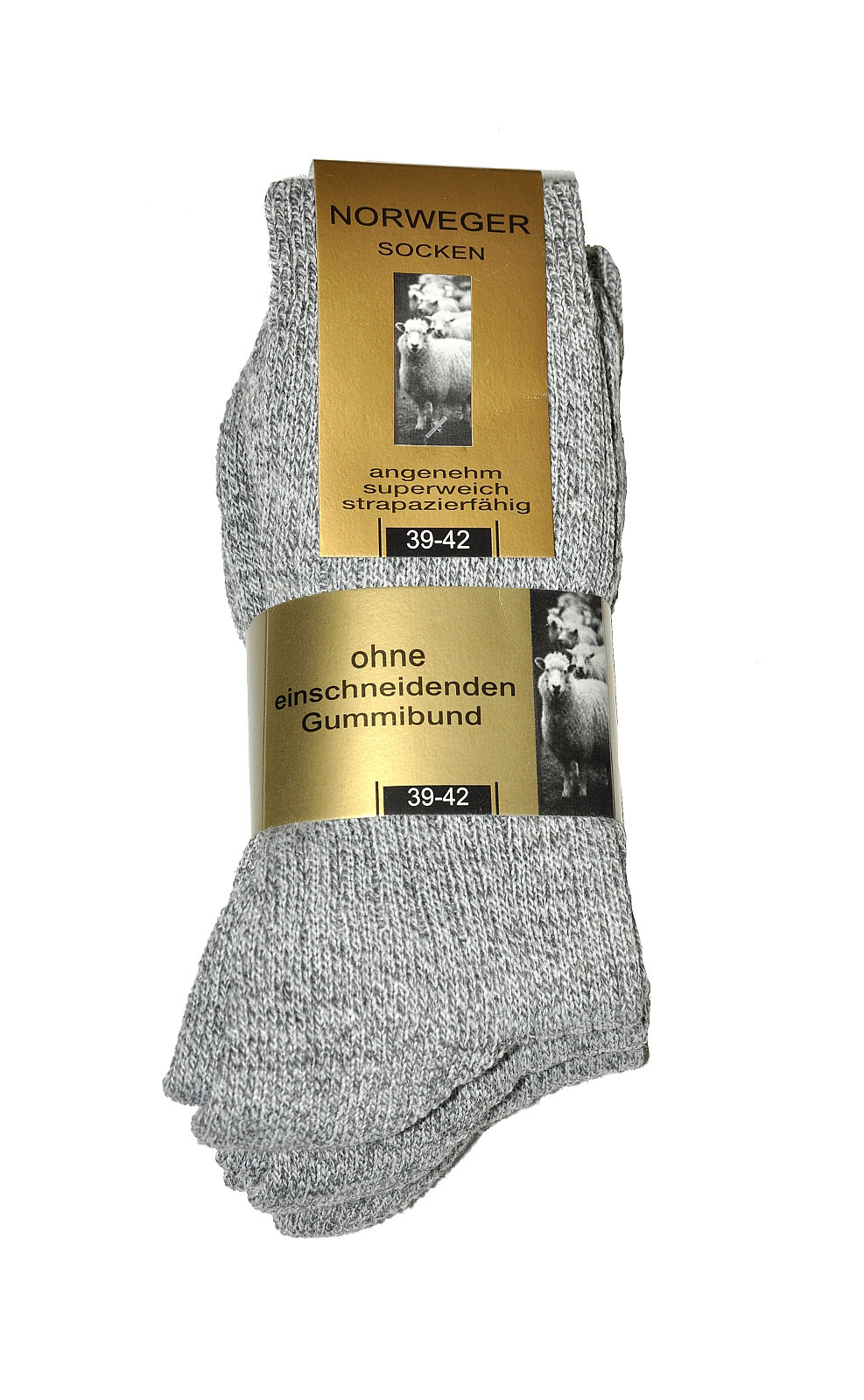 Pánské ponožky WiK Norweger Wolle art.20110 A'3 melanžově šedá 35-38