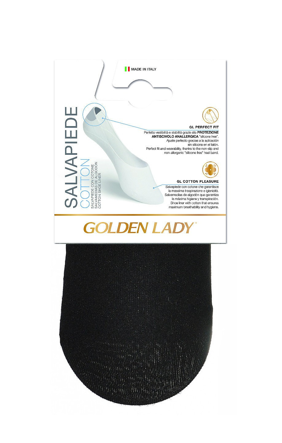 Dámské kotníkové ponožky Cotton A'2 model 6216988 - Golden Lady Barva: nero, Velikost: 39-42