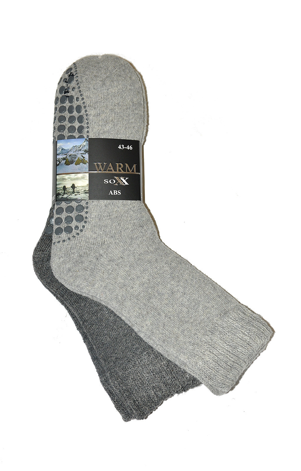 Levně Pánské ponožky WiK 21463 Warm Sox ABS A'2 39-46 černo-černá 39-42