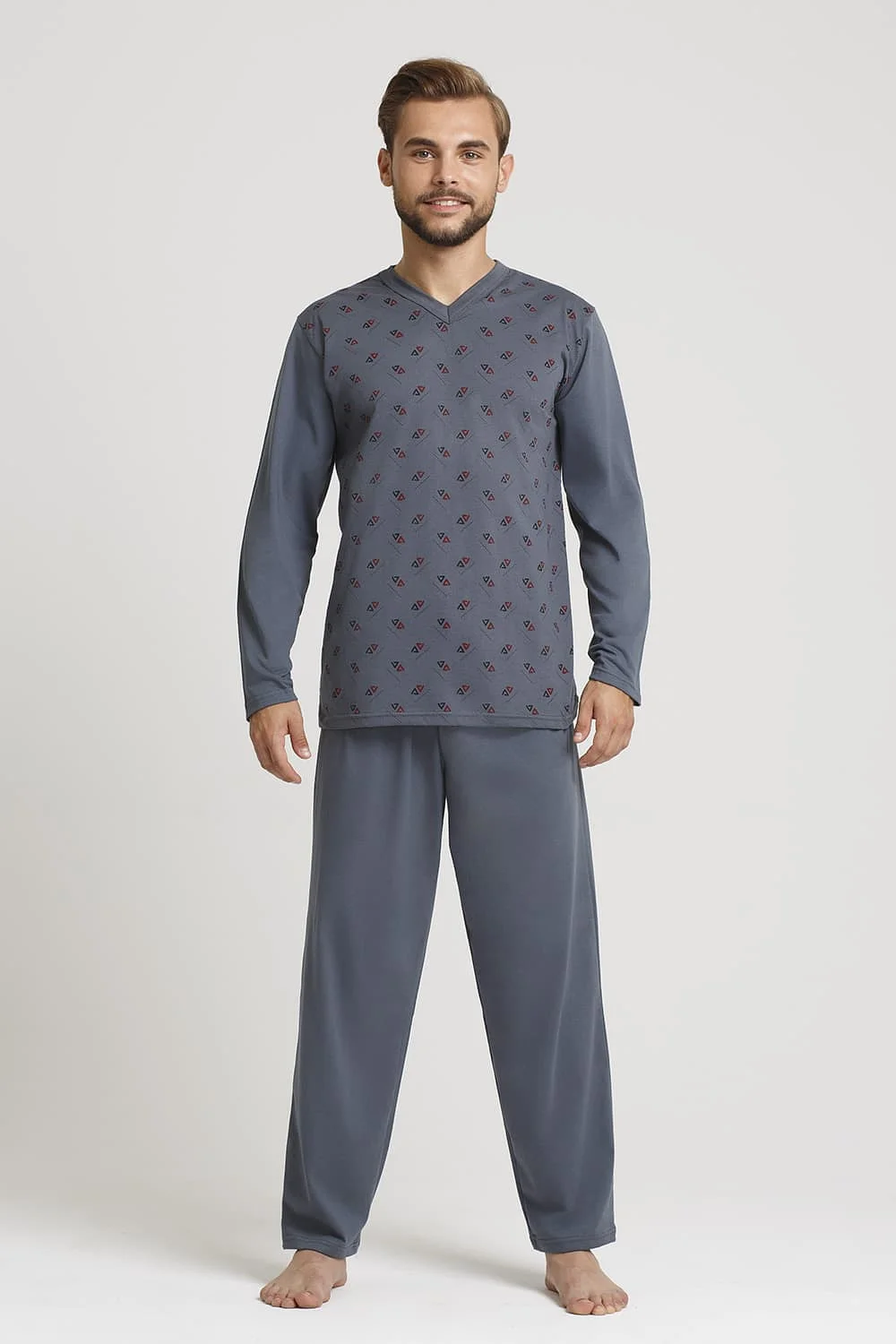 Pánské pyžamo Gucio long/r 4XL-5XL mix barev-mix designu 4XL