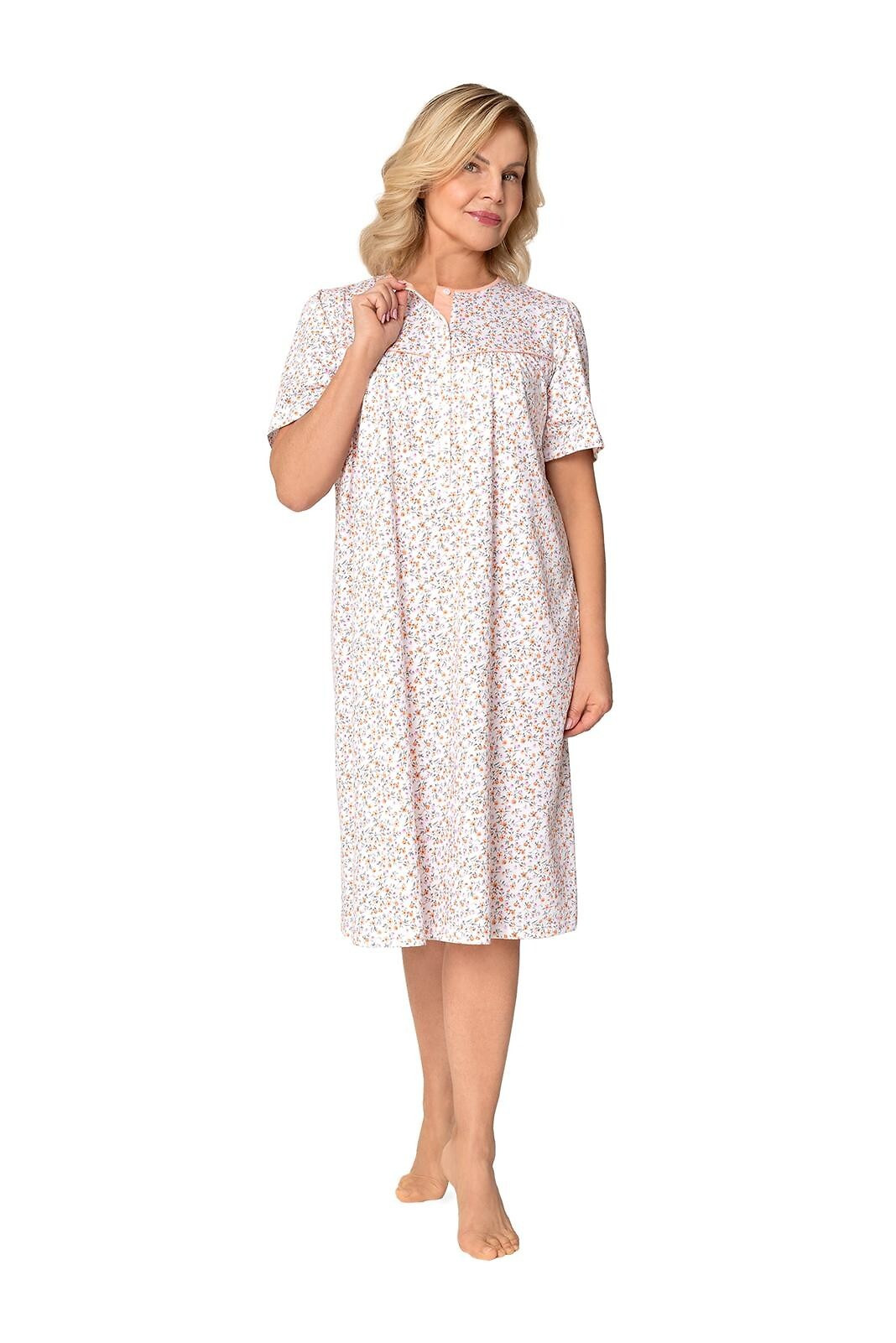 Dámska nočná košeľa Martel Bogna I 203 kr / r M-2XL bílo-fialová L