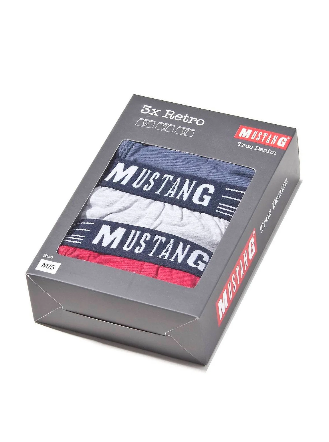 Pánské boxerky Mustang 4046-1003 Retro A'3 námořnicky modrá-navy XXL (obrázek 4)