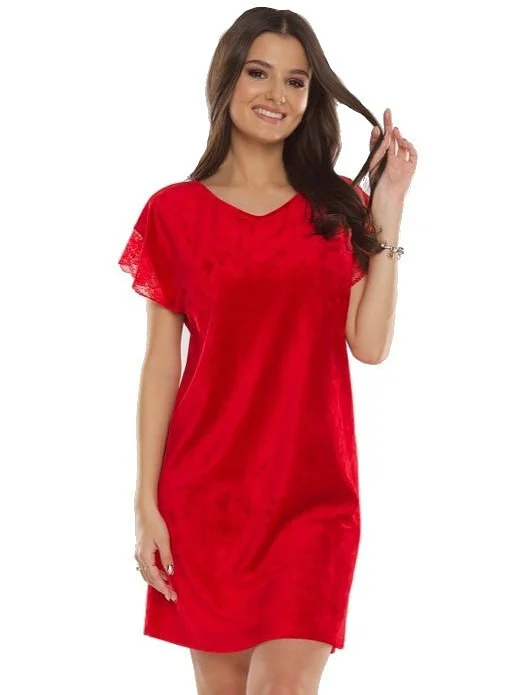 Dámská noční košile De Lafense 630 kr/r Milagros S-2XL Černá M (obrázek 5)