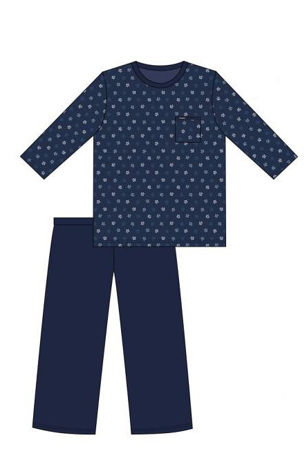 Pánské pyžamo dł/r S2XL model 17410915 - Cornette Barva: tmavě modrá, Velikost: M
