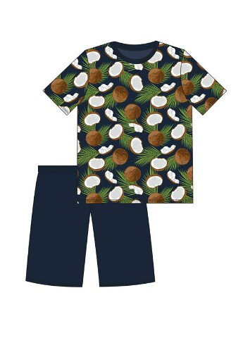 Pánské pyžamo Cornette 323/144 Coconut kr/r S-2XL tmavě modrá L