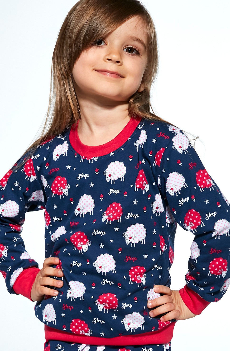 Dívčí pyžamo Cornette Kids Girl 032/168 Meadow 86-128 tmavě modrá 110-116