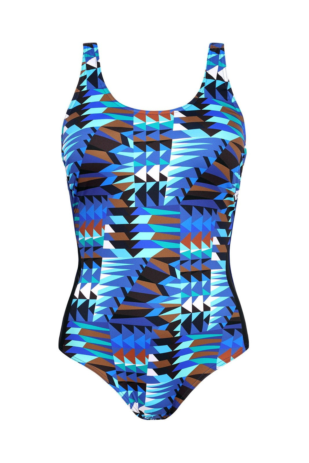 Jednodílné dámské plavky Self Sport S 36 PW Trends Sport černo-barevné XXL-44