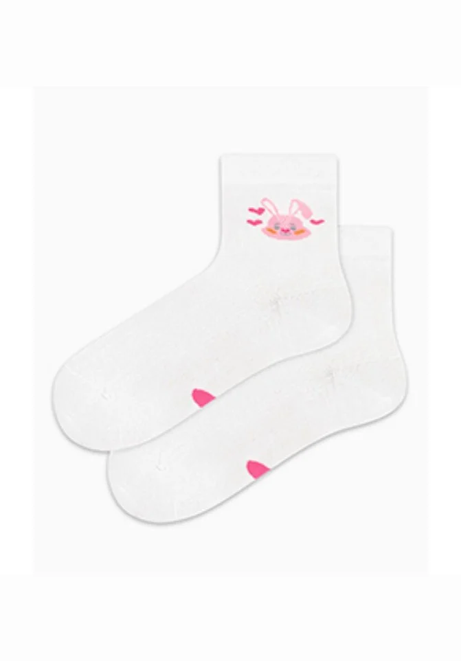 Gatta 234.59N, G34.59N Cottoline Jarné dievčenské vzorované ponožky 27-32 sytě bílá 30-32