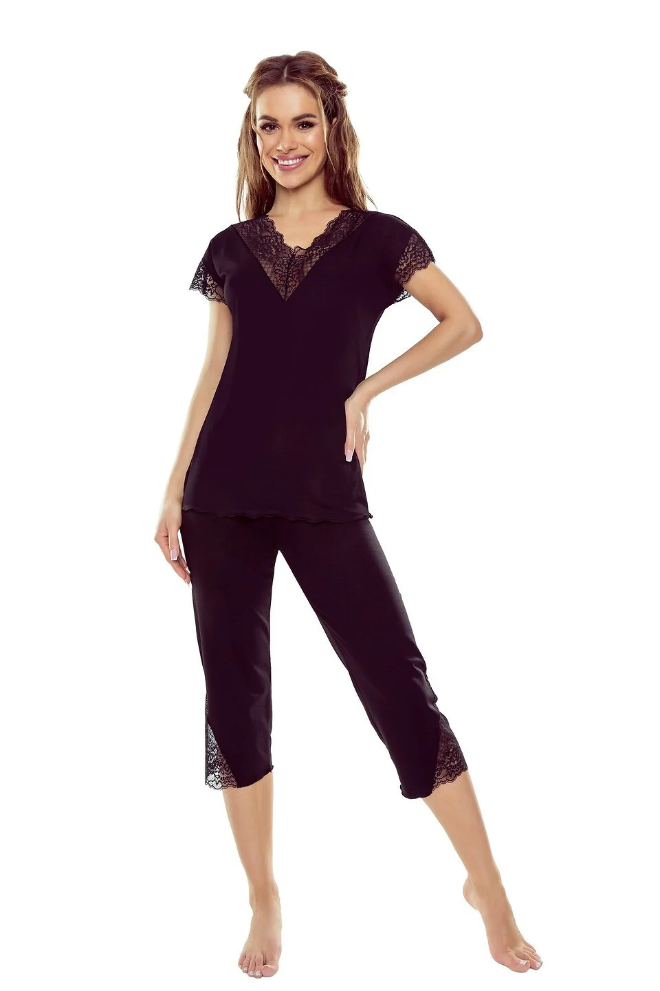 Eldar First Lady Indila S-XL pyžamo černá S