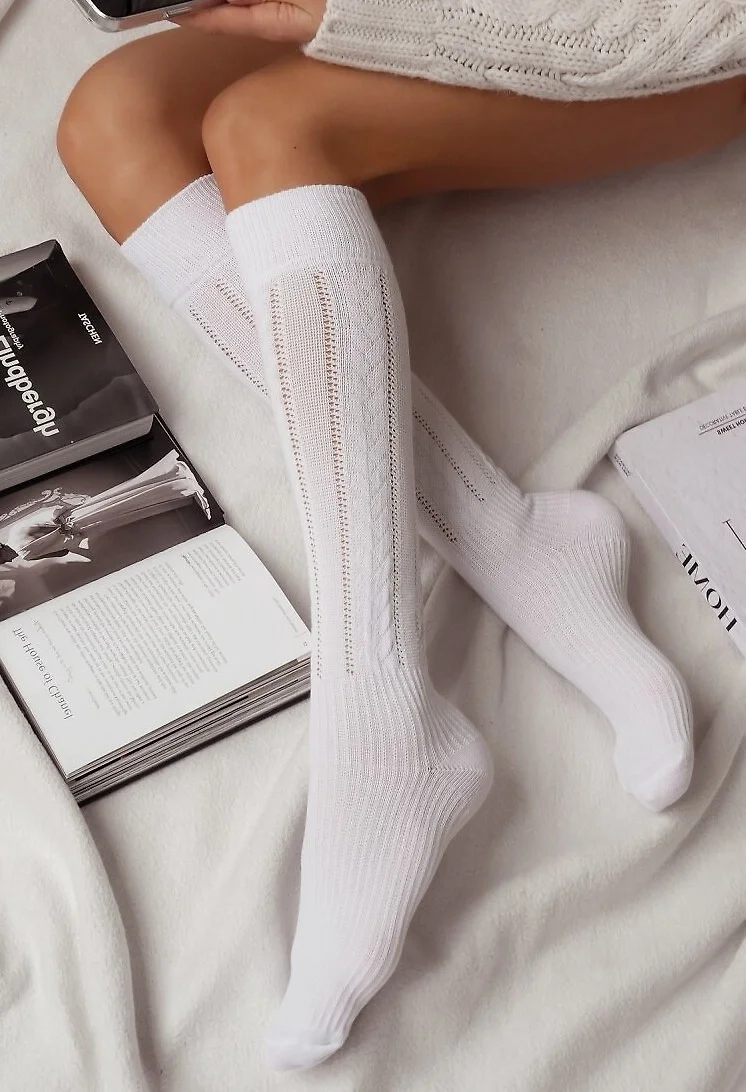 Milena podkolienky 0330 Azure Plaid 37-41 Béžová 37-41