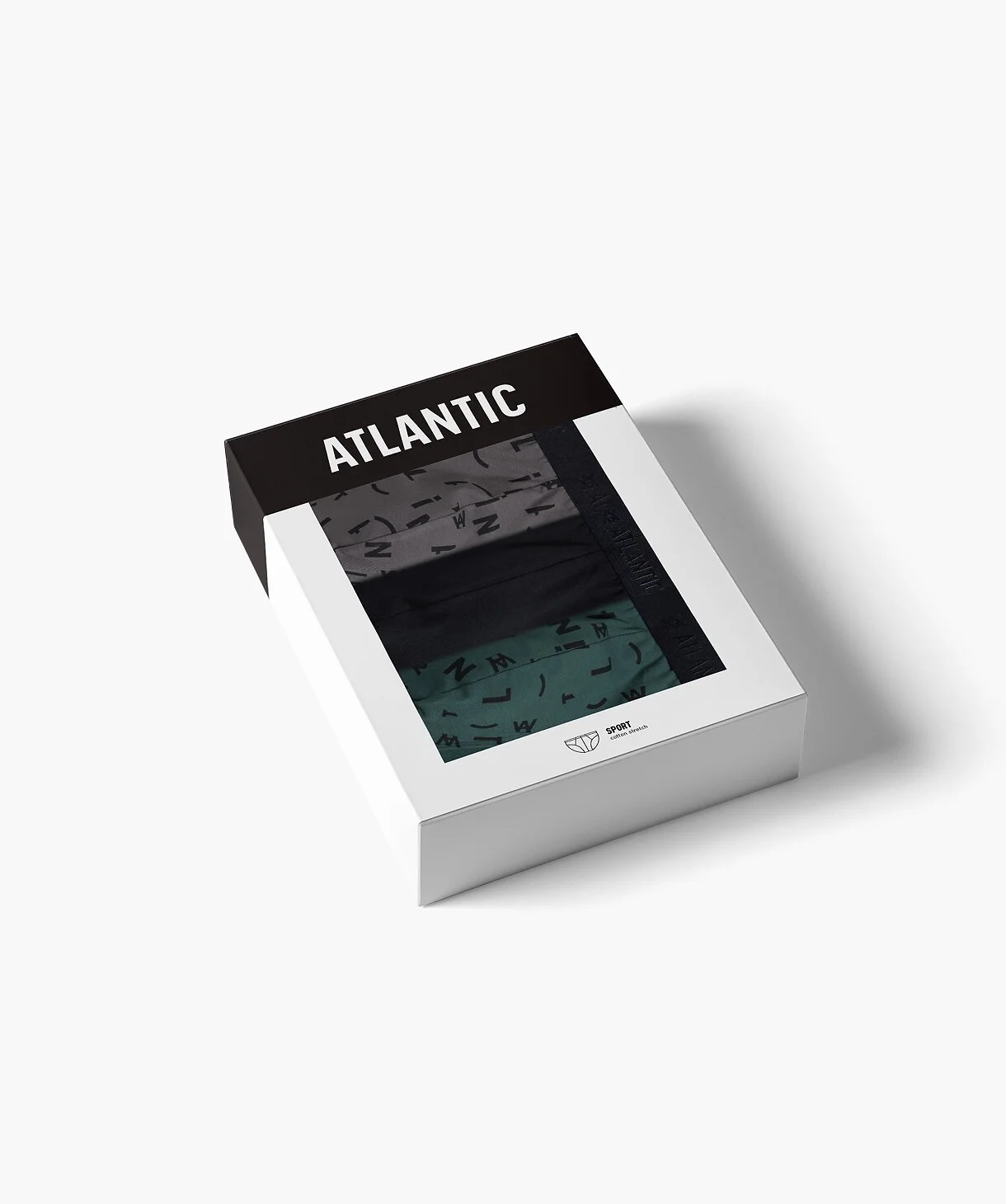 Pánské slipy Atlantic 3MP-161 A'3 S-2XL zeleno-černo-grafitová L (obrázek 3)