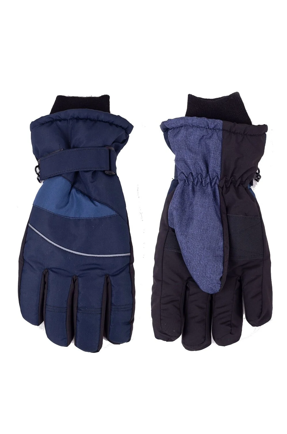 Lyžiarske rukavice YOCLUB REN-0305F džínovina 20 cm