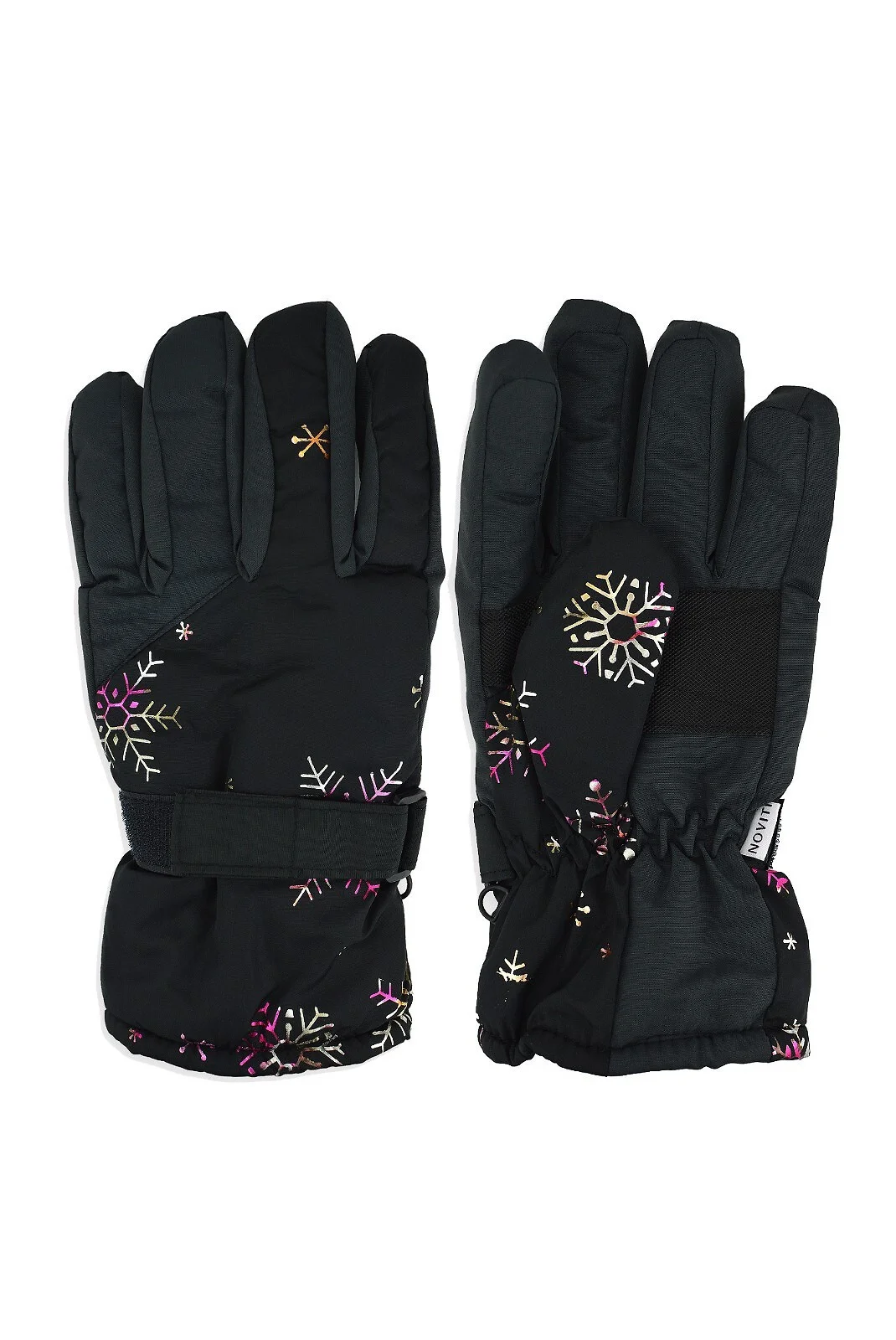 Noviti Rukavice RN053 Girls' Stars černá 16 cm