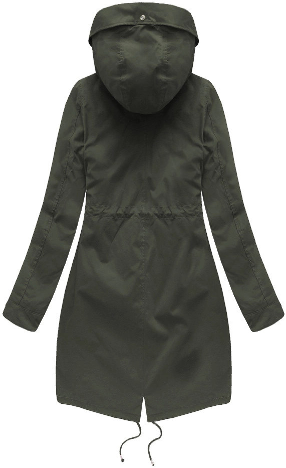 Dámska zimná bunda parka v army farbe s odnímateľnou podšívkou a kapucňou (7626BIG) odstíny zelené 46