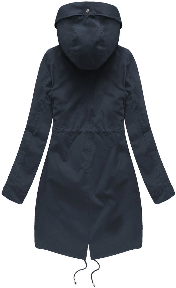 Tmavomodrá dámska zimná bunda parka s odnímateľnou podšívkou a kapucňou (7626) odstíny modré S (36)