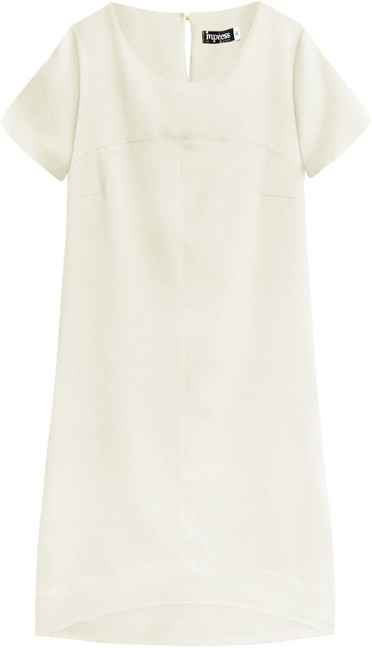 Béžové trapézové šaty model 16141110 Béžová M (38) - INPRESS