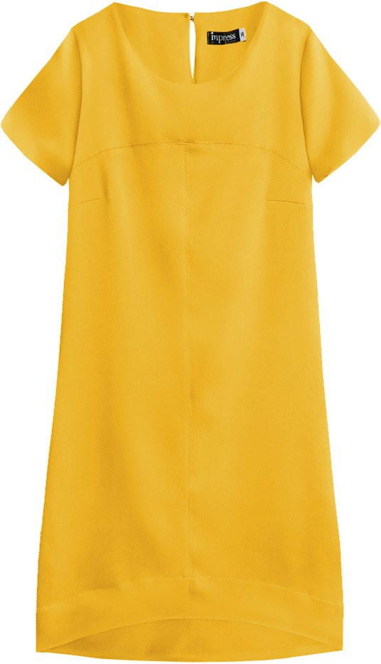 Žluté trapézové šaty model 7739778 žlutá S (36) - INPRESS