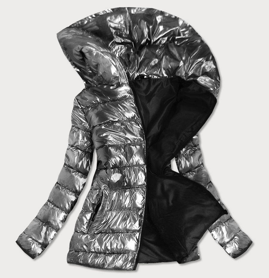 Černá dámská zimní bunda 3 v 1 (B9558-1) odcienie czerni XXL (44)