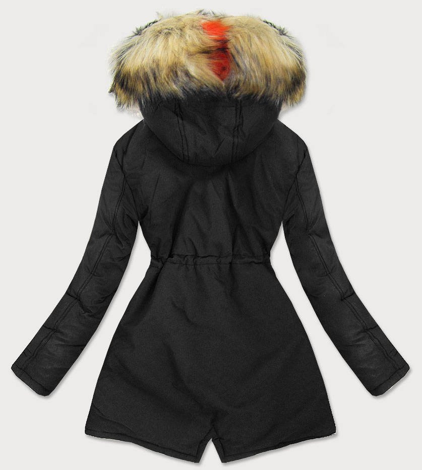 Černá dámská zimní bunda (2010-1) odcienie czerni XXL (44)