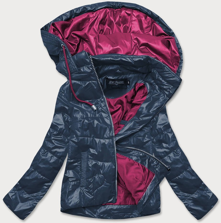 dámská bunda s kapucí růžová S (36) model 16148894 - BH FOREVER