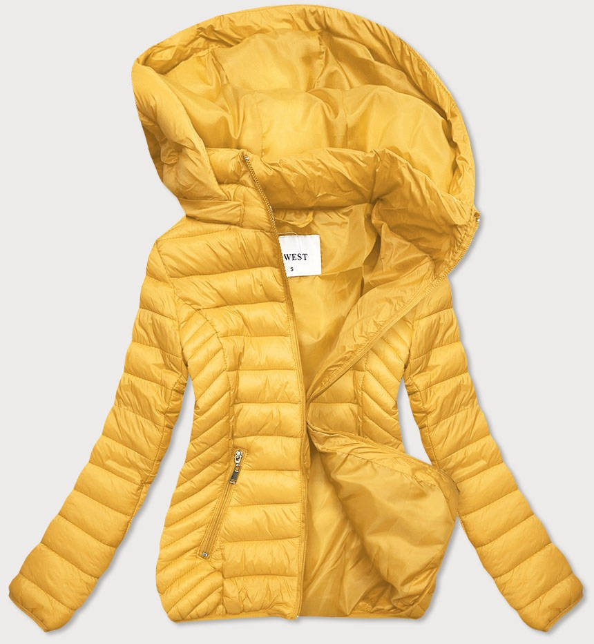 Lehká žlutá dámská bunda (R0102) Žlutá S (36)