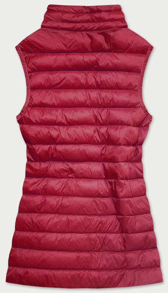 Prošívaná dámská vesta ve vínové bordó barvě (23038-6) odcienie czerwieni S (36)