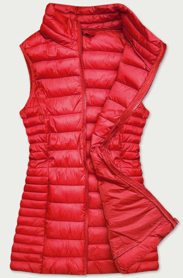 Červená dámská vesta (23038-270) Barva: odcienie czerwieni, Velikost: S (36)