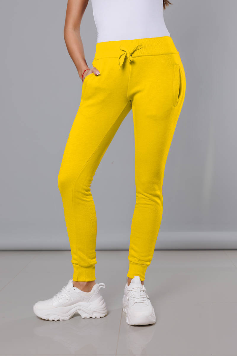 Žluté teplákové kalhoty model 15537903 Žlutá S (36) - J.STYLE