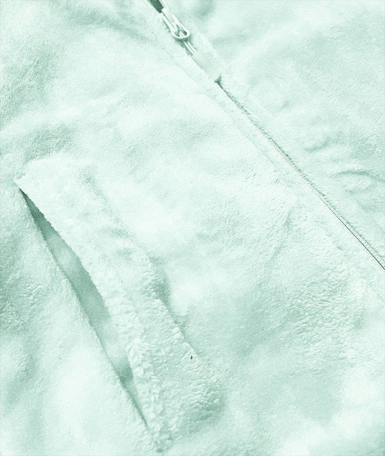 Dámská mikina v mátové barvě se stojáčkem model 15537913 - J.STYLE Barva: odcienie zieleni, Velikost: S (36)