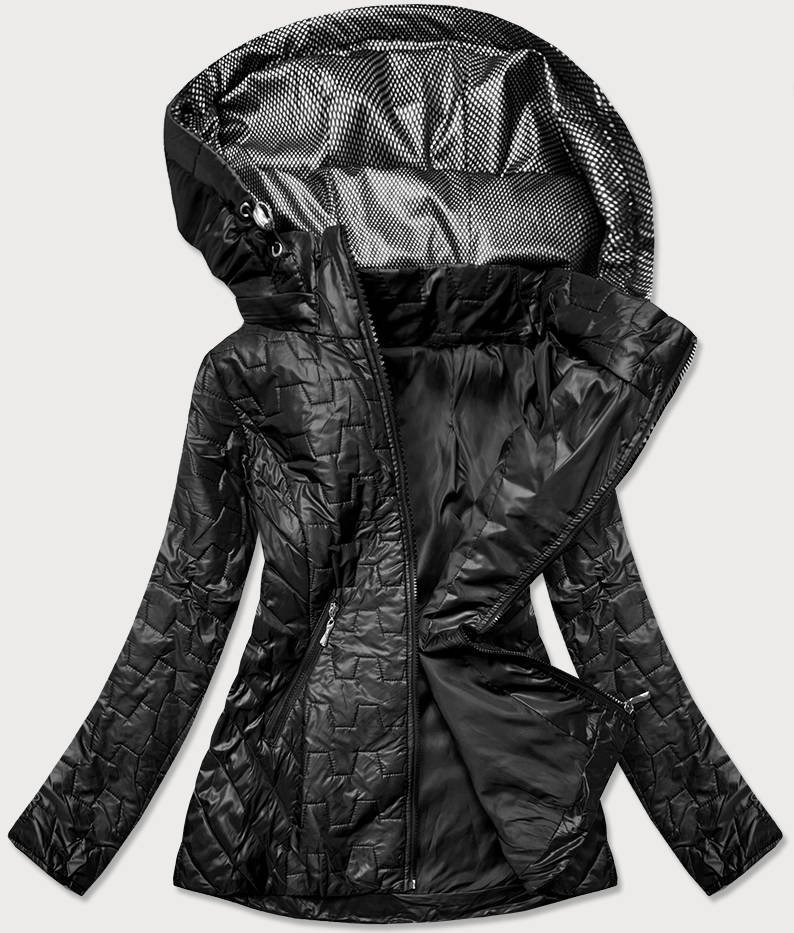 Černá prošívaná dámská bunda (BR0121) černá 46