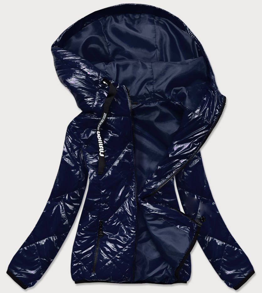 Tmavě modrá prošívaná bunda s kapucí model 16151134 - S'WEST Barva: odcienie niebieskiego, Velikost: 46