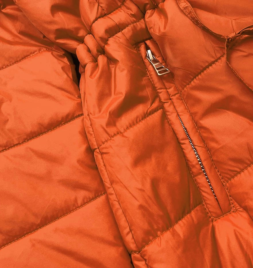 Oranžová obojstranná dámska bunda (W556-1) odstíny oranžové S (36)