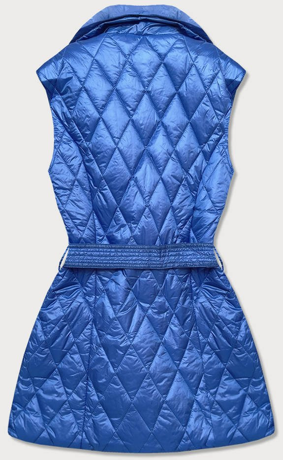 Dámská vesta v chrpové barvě s límcem (JIN221) odcienie niebieskiego L (40)