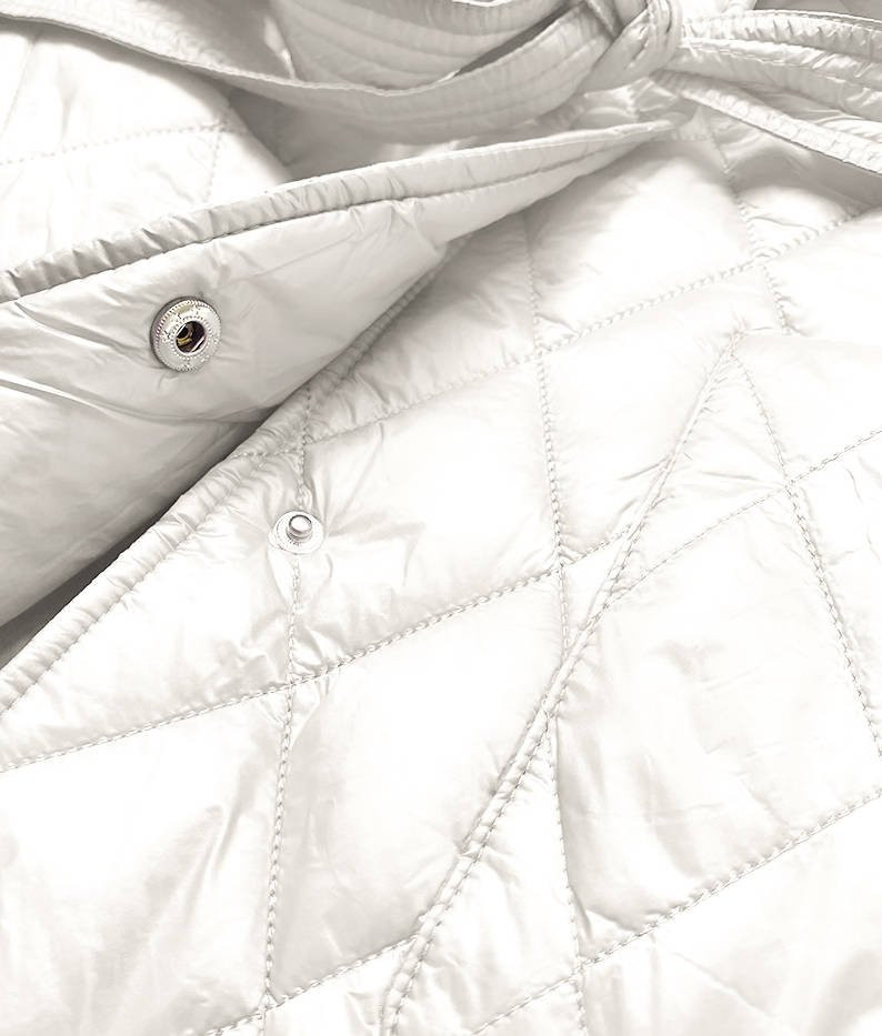 Dámská vesta v ecru barvě s límcem (JIN221) odcienie bieli S (36)