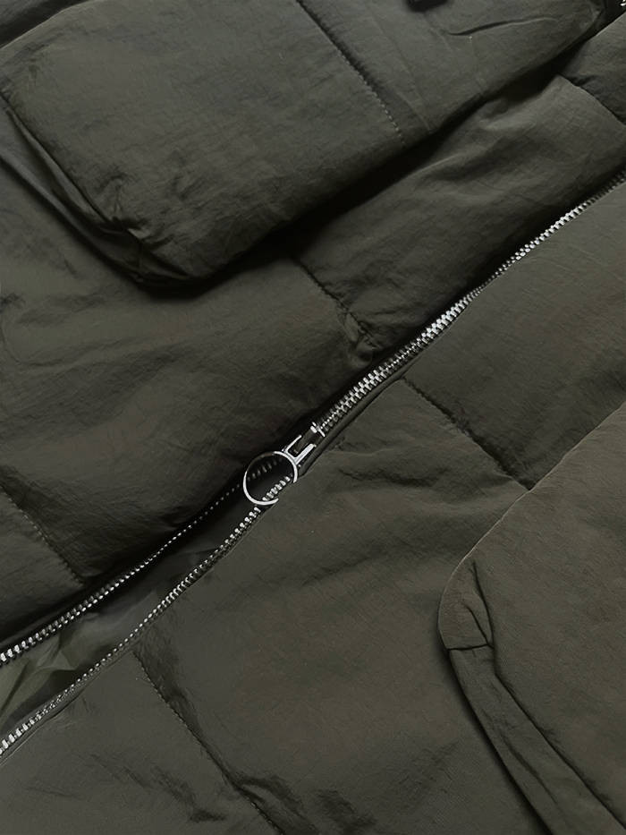 Dámská oversize zimní bunda v khaki barvě (736ART) odcienie zieleni ONE SIZE