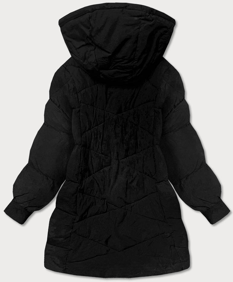 Černá dámská oversize zimní bunda (736ART) odcienie czerni ONE SIZE