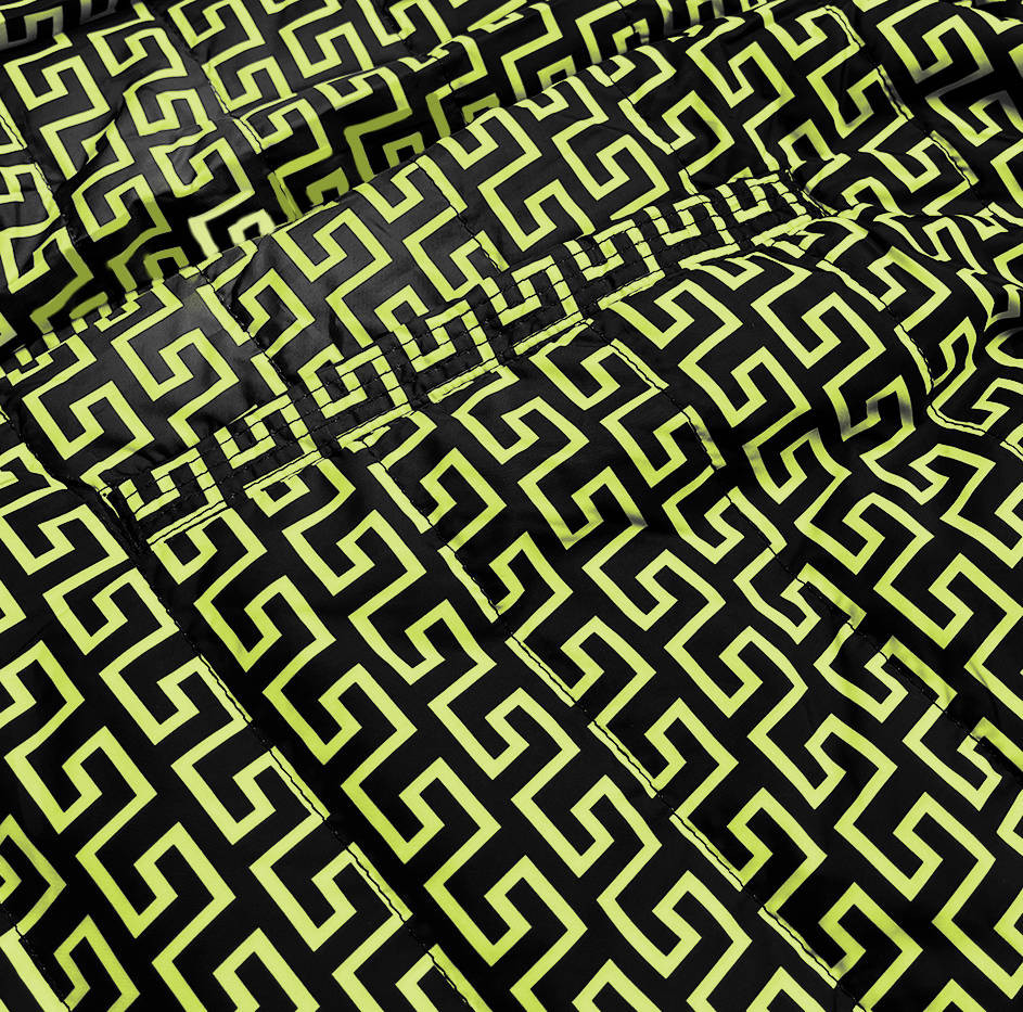 Khaki-limetková dámská bunda parka 2 v 1 (W702) odcienie zieleni XXL (44)
