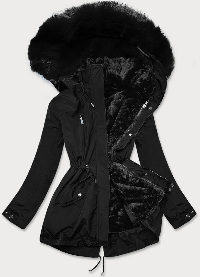 Ćierna dámska zimná bunda (W553) černá XXL (44)