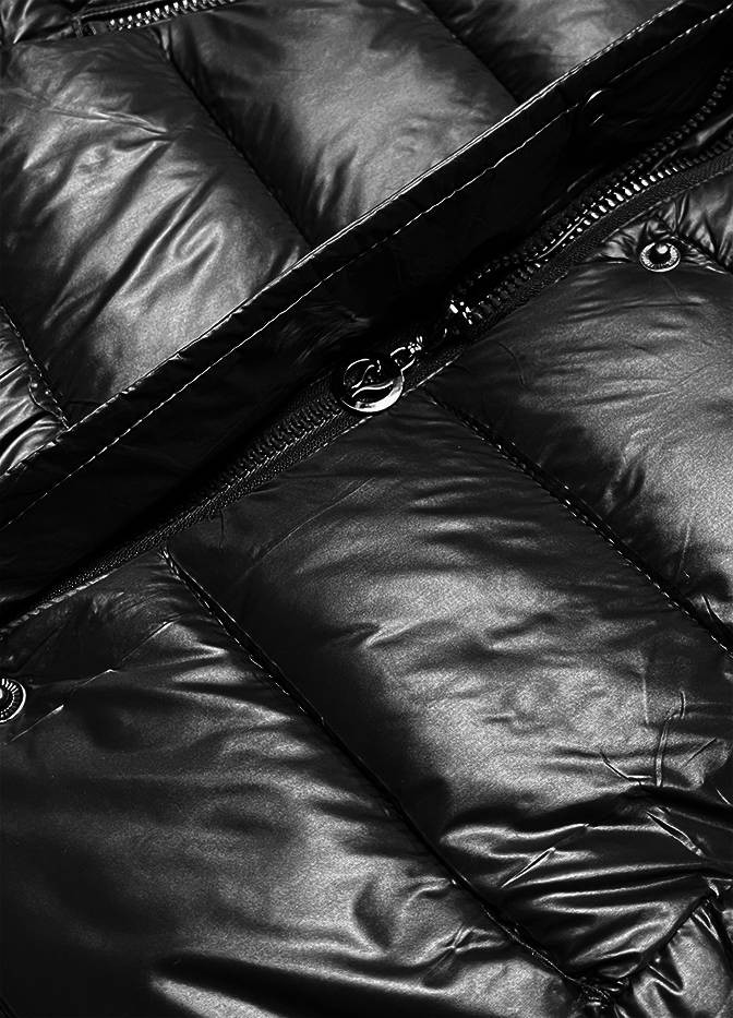 Lehká černá dámská zimní prošívaná bunda (Z2821-1) odcienie czerni 46