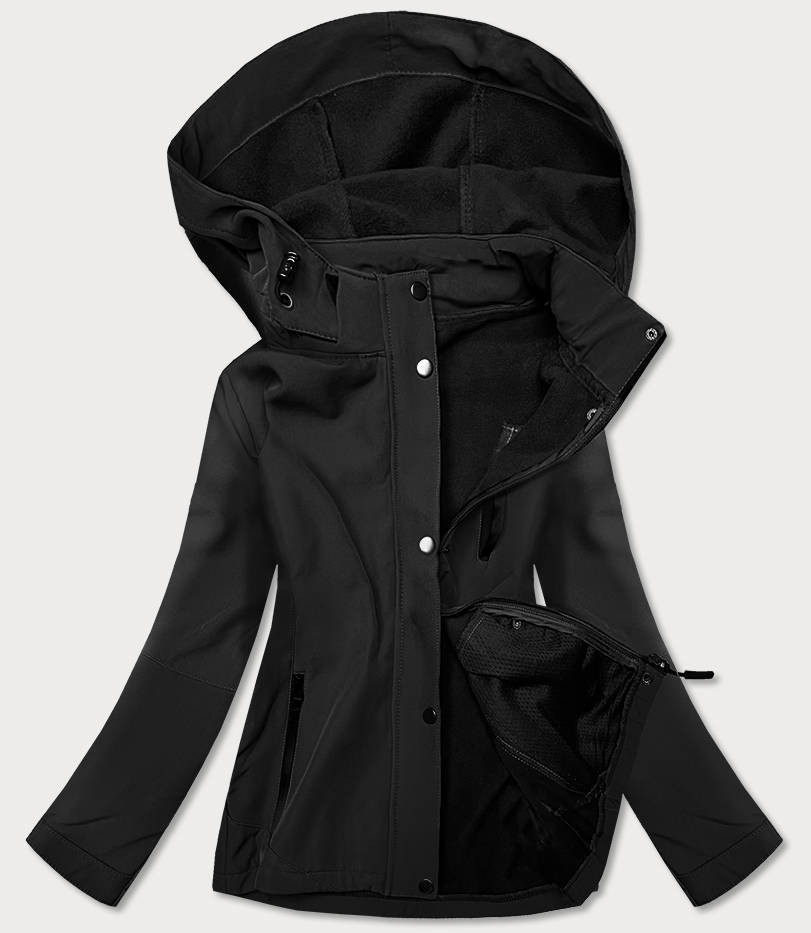 Čierna dámska športová bunda typu softshell (HD181-1) čierna L (40)
