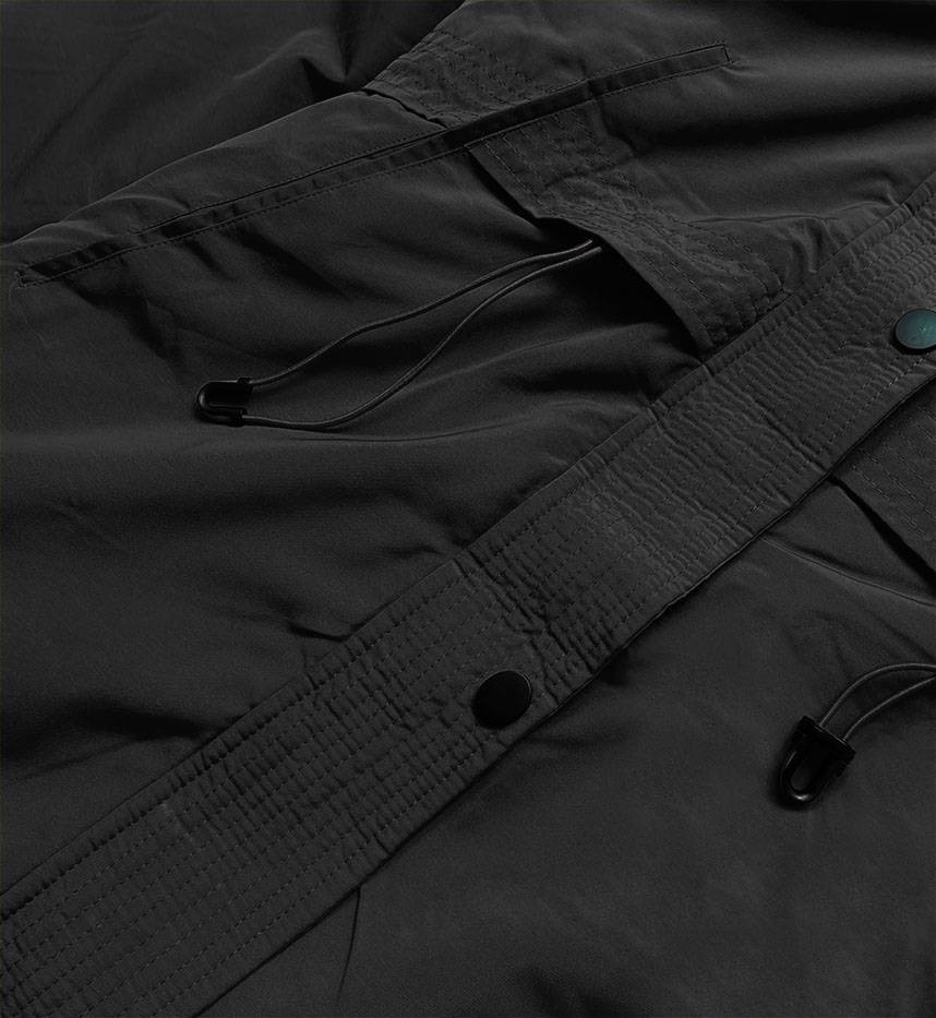 Oboustranná černá dámská zimní bunda (M-136) odcienie czerni XXL (44)