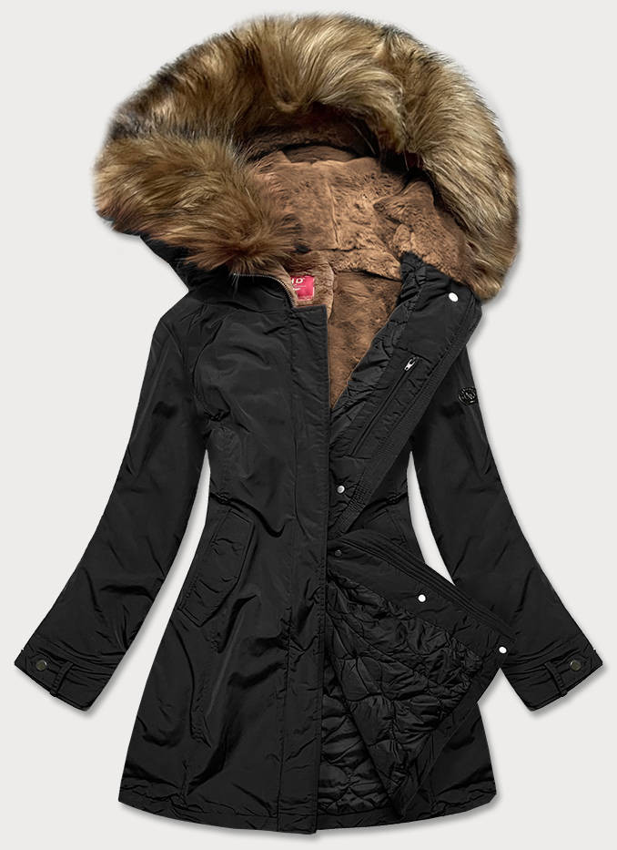 Čierna dámska zimná bunda (M21309) černá XXL (44)