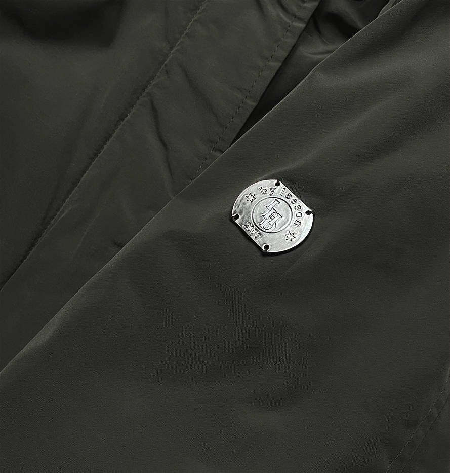Dámská zimní bunda v khaki barvě (M21309) odcienie zieleni S (36)