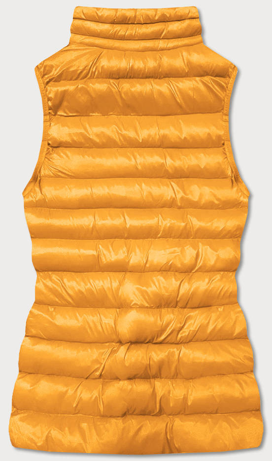 Krátká žlutá dámská prošívaná vesta (23077-333) Žlutá L (40)