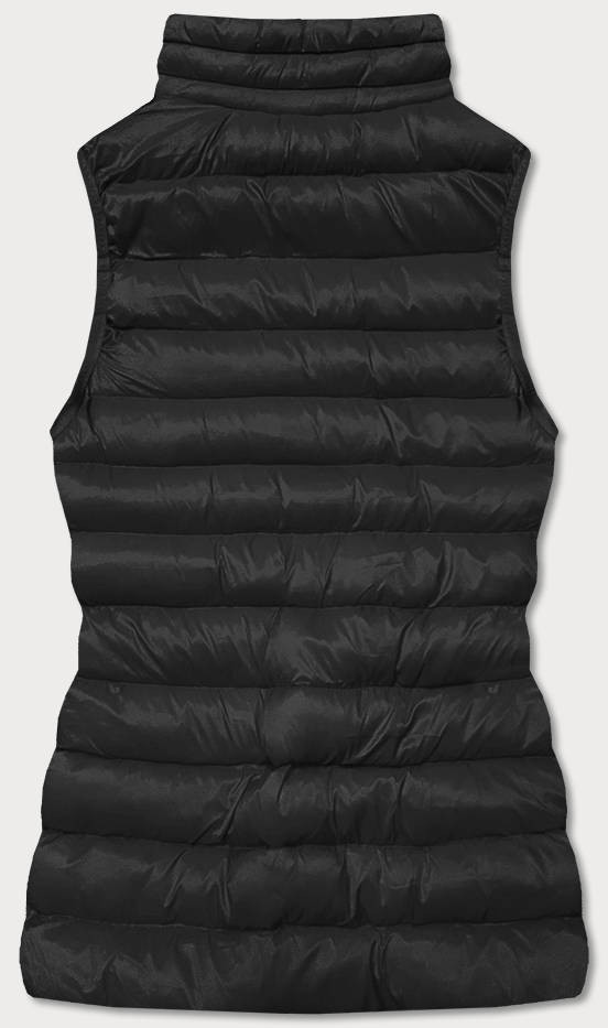 Krátká černá dámská prošívaná vesta (23077-392) odcienie czerni S (36)