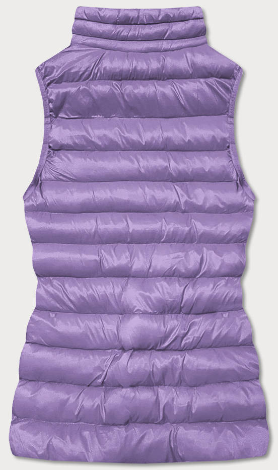 Krátká fialová prošívaná dámská vesta (23077-35) odcienie fioletu S (36)