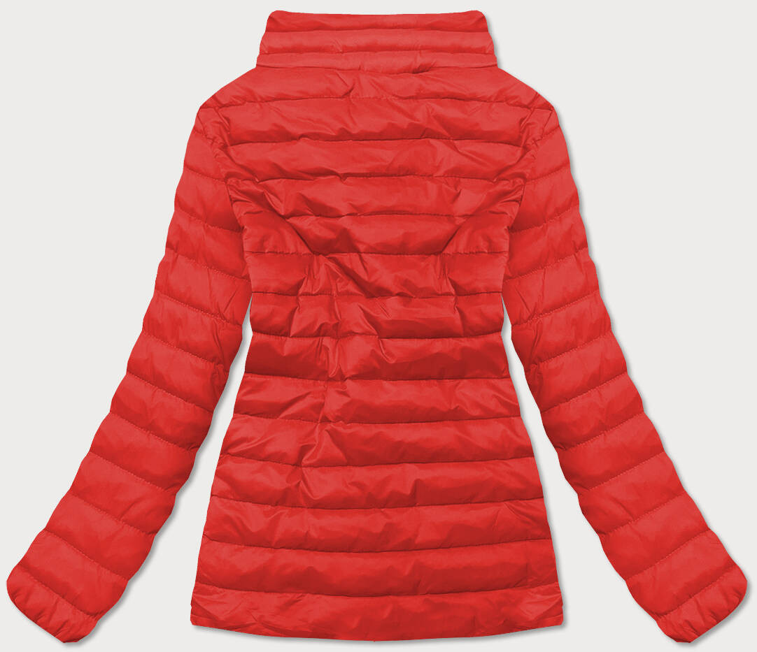 Lehká červená dámská prošívaná bunda model 16279925 - J.STYLE Barva: odcienie czerwieni, Velikost: S (36)