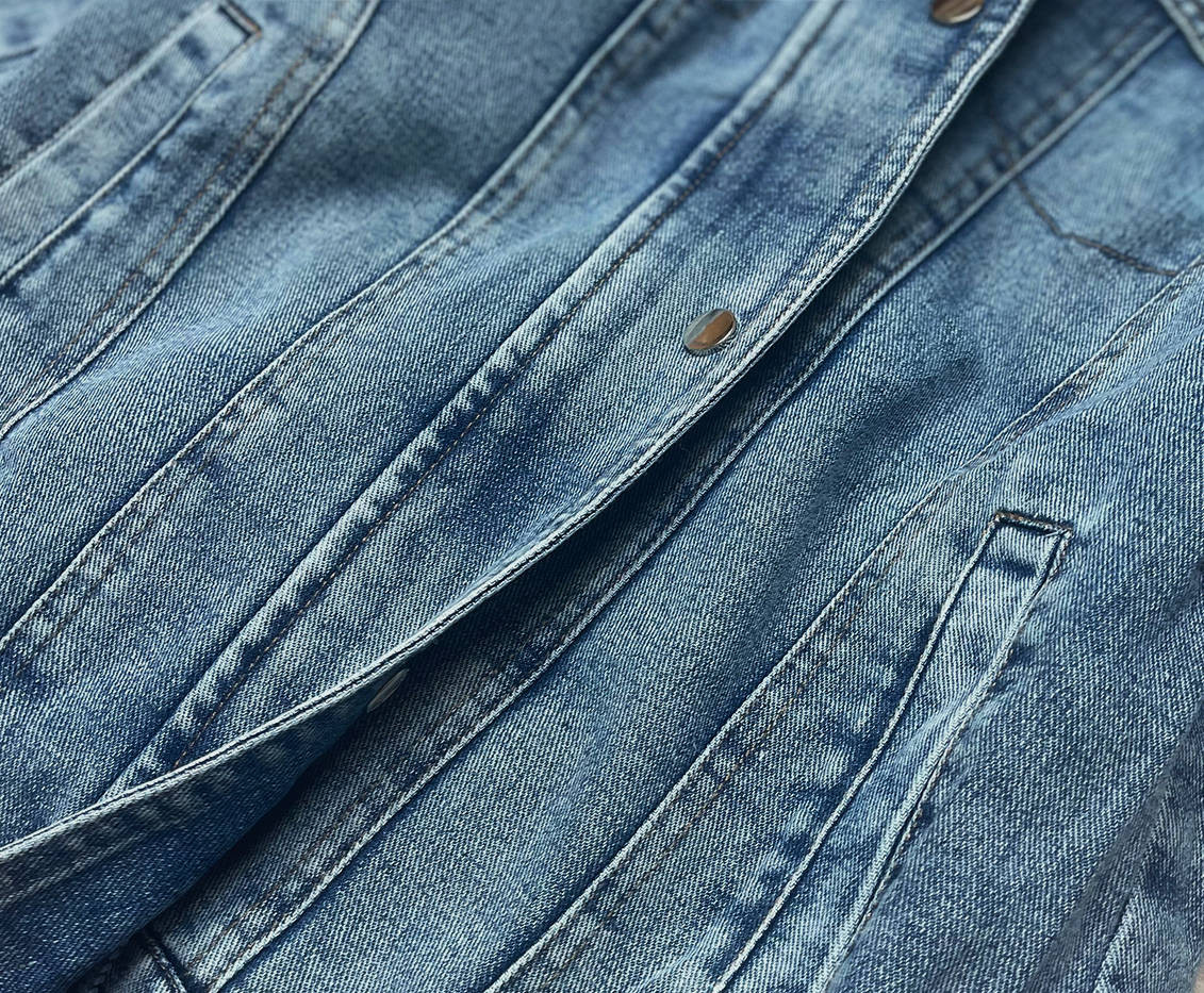 Světle oboustranná džínová bunda pro přechodné období Modrá L (40) model 16279951 - S'WEST