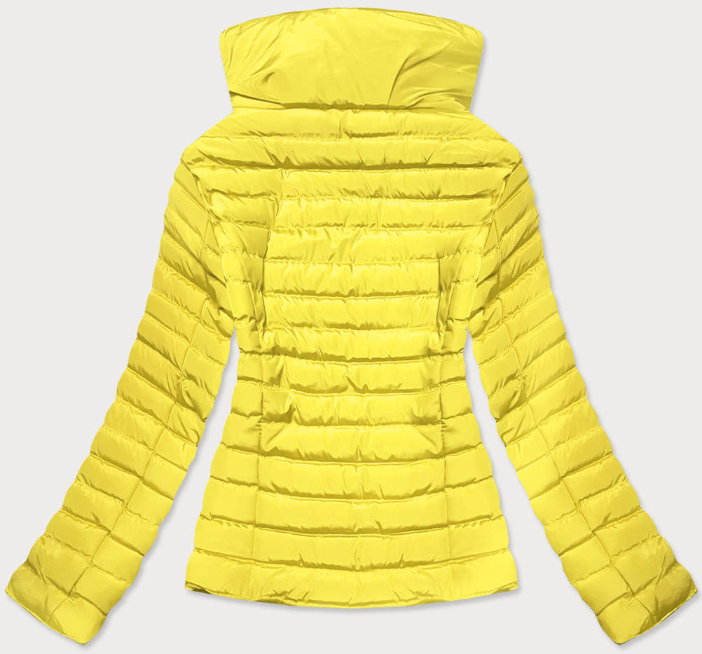 Žlutá prošívaná dámská bunda pro přechodné období (23063-3) Žlutá S (36)