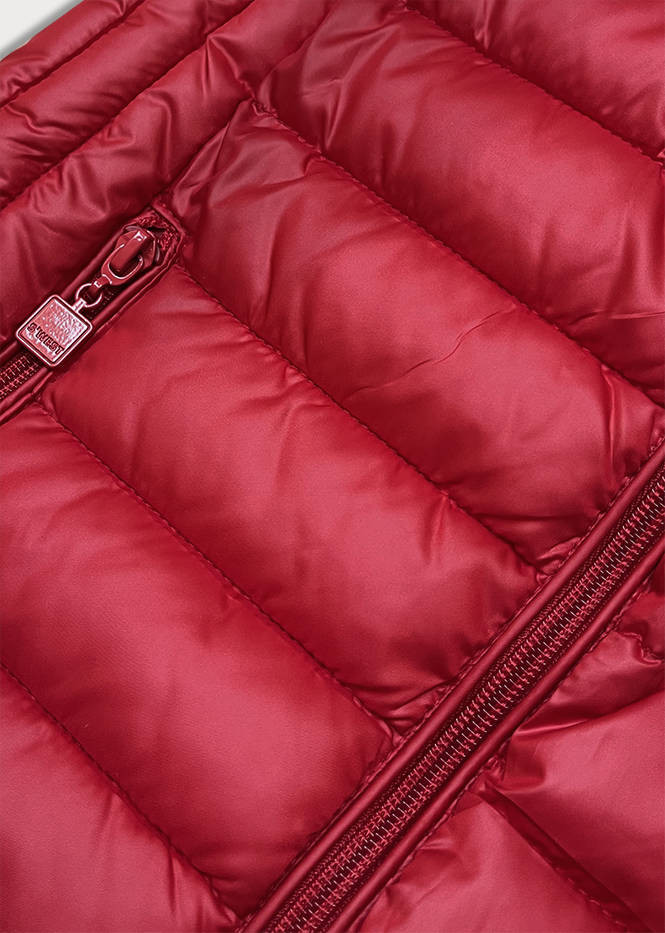 Červená dámská vesta se stojáčkem model 16305048 - S'WEST Barva: odcienie czerwieni, Velikost: XL (42)